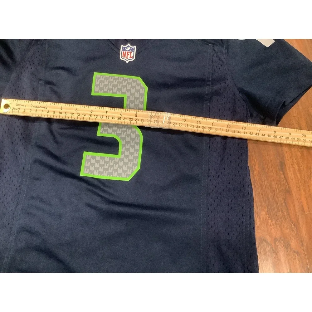 Seattle Seahawks Jersey Womens Medium Blue Russell Wilson NFL Football Nike